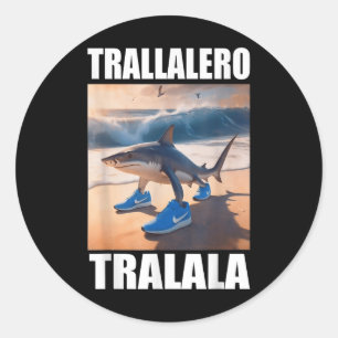 Sticker Rond Tralalero Tralala Bootleg Brainrot Italien