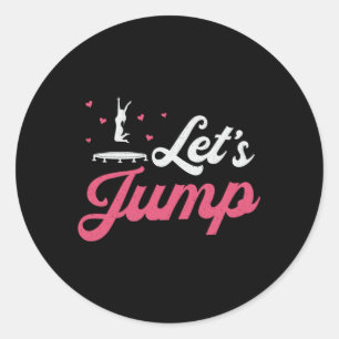 Sticker Rond Trampoline Jump Gymnaste Funny Trampolining