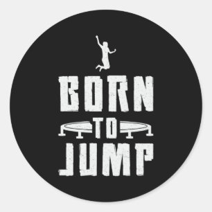 Sticker Rond Trampoline Née Pour Sauter Gymnaste Trampoline