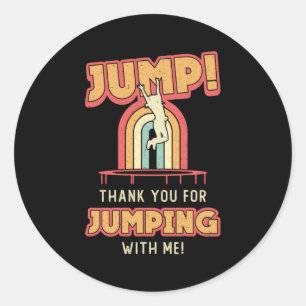 Sticker Rond Trampoline Trampoline Jump Merci Gymnaste Trampoli