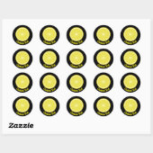 Sticker Rond Tranche de citron (Feuille)