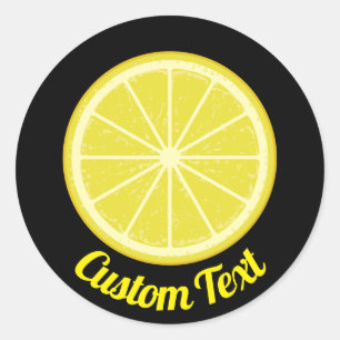 Sticker Rond Tranche de citron