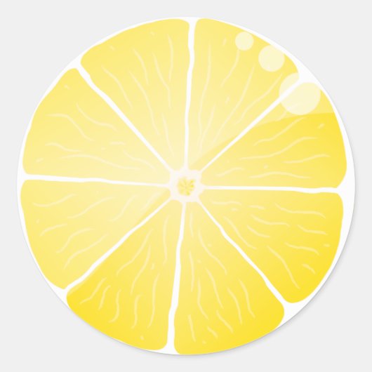 Sticker Rond Tranche de citron (Devant)