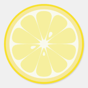 Sticker Rond Tranche de citron