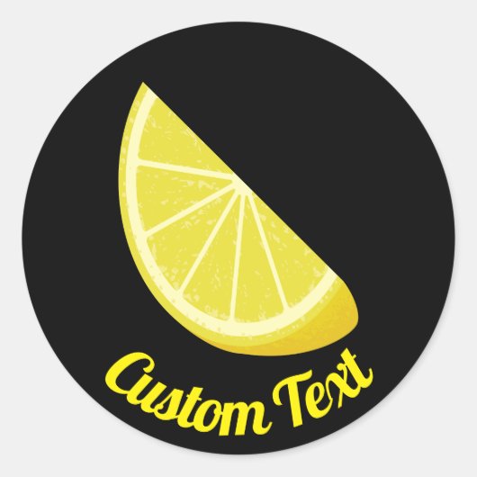 Sticker Rond Tranche de citron (Devant)