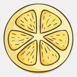 Sticker Rond Tranche de citron