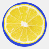 Sticker Rond tranche de citron (Devant)