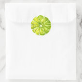 Sticker Rond Tranche de citron vert (Sac)
