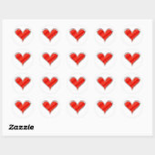 Sticker Rond Tranche de dentelle rouge_blanc (Feuille)