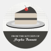 Sticker Rond Tranche de gâteau (Devant)