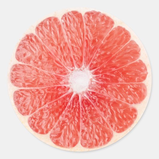 Sticker Rond Tranche de pamplemousse (Devant)