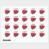 Sticker Rond Tranche de pastèque (Feuille)