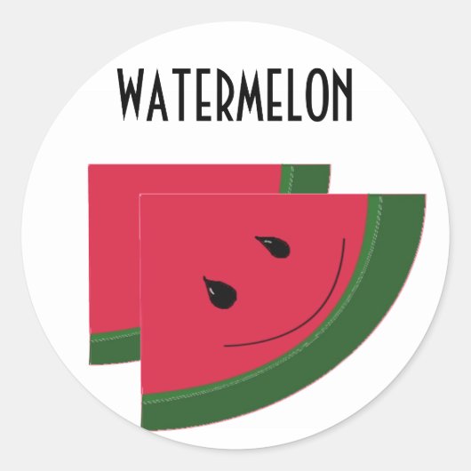 Sticker Rond Tranche de pastèque (Devant)