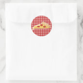 Sticker Rond Tranche de pizza dessin animé (Sac)