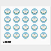 Sticker Rond tranche de pomme (Feuille)