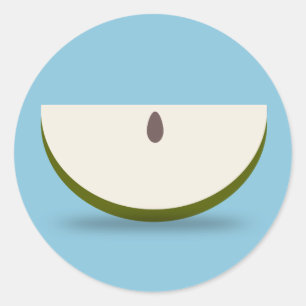 Sticker Rond tranche de pomme
