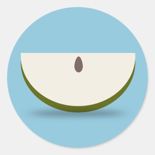Sticker Rond tranche de pomme (Devant)