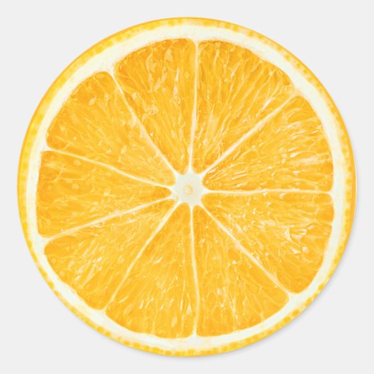 Sticker Rond Tranche d'orange (Devant)