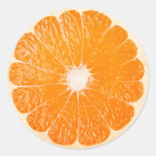 Sticker Rond Tranche d'orange