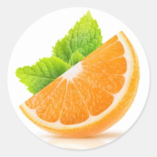 Sticker Rond tranche orange (Devant)