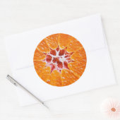 Sticker Rond tranche orange (Enveloppe)