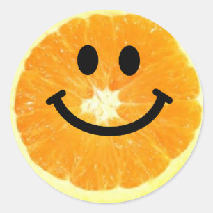 Sticker Rond tranche orange