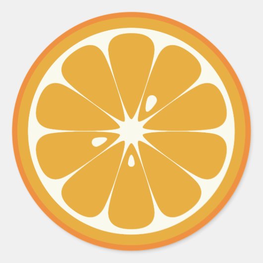 Sticker Rond tranche orange (Devant)