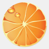 Sticker Rond tranche orange no2 (Devant)