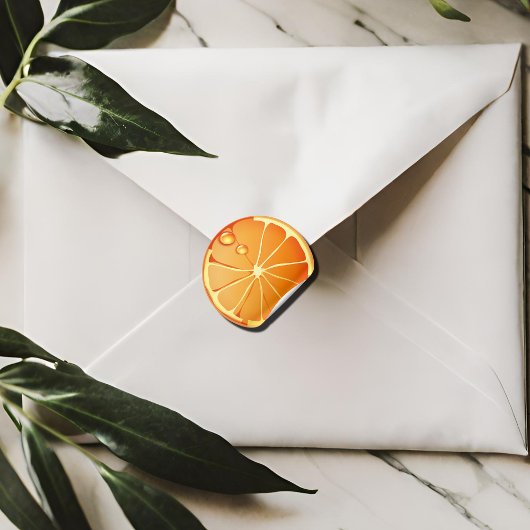 Sticker Rond tranche orange no2