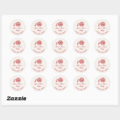 Sticker Rond Trancher Trancher Baby Pizza Baby shower Favoriser (Feuille)