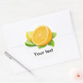 Sticker Rond Tranches d'agrumes (Enveloppe)