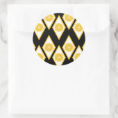 Sticker Rond Tranches d'agrumes dans Motif Diamant moderne (Sac)