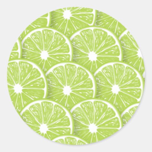 Sticker Rond Tranches de chaux (Devant)