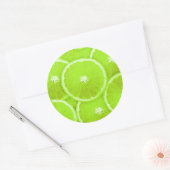 Sticker Rond Tranches de chaux (Enveloppe)