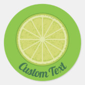 Sticker Rond Tranches de chaux (Devant)