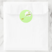 Sticker Rond Tranches de chaux pensant à la tarte (Sac)