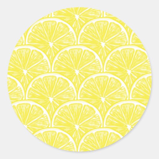 Sticker Rond Tranches de citron (Devant)