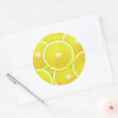 Sticker Rond Tranches de citron (Enveloppe)