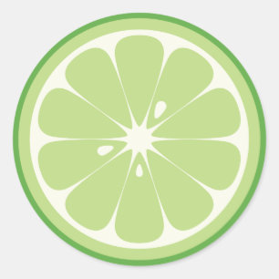 Sticker Rond Tranches de citron vert