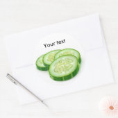 Sticker Rond Tranches de concombre (Enveloppe)