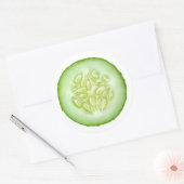 Sticker Rond Tranches de concombre (Enveloppe)