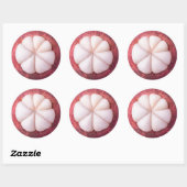 Sticker Rond Tranches de mangoustan (Feuille)