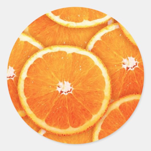 Sticker Rond Tranches de tangerine (Devant)