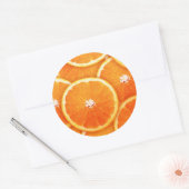 Sticker Rond Tranches de tangerine (Enveloppe)