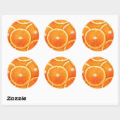 Sticker Rond Tranches de tangerine (Feuille)