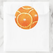 Sticker Rond Tranches de tangerine (Sac)