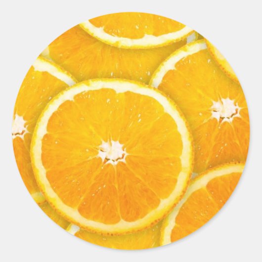 Sticker Rond Tranches orange (Devant)