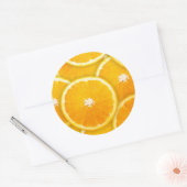 Sticker Rond Tranches orange (Enveloppe)