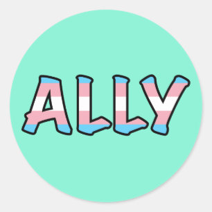 Sticker Rond Trans Ally   ARRIÈRE - PLAN  