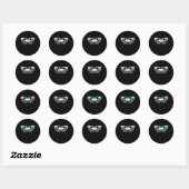 Sticker Rond Trans Pride Skeleton Halloween Transgenre Goth He (Feuille)